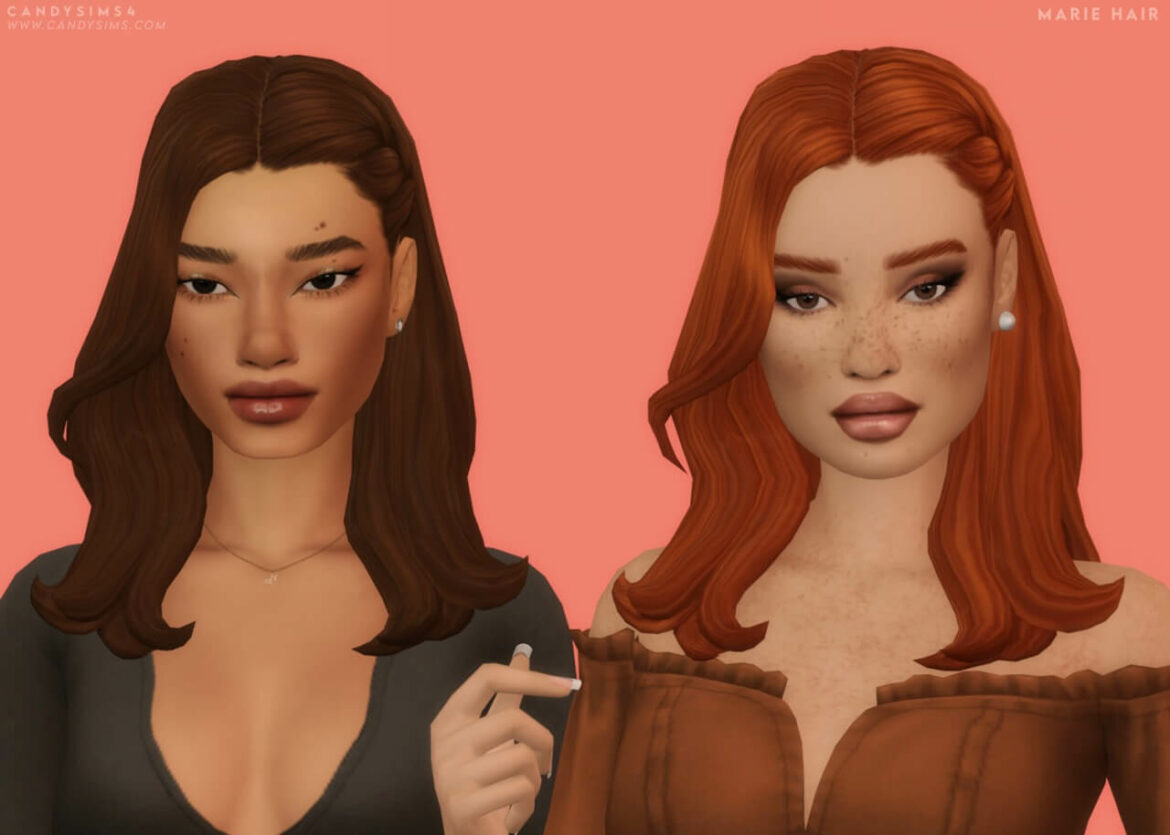 The Sims 4 MARIE HAIR at Candy Sims 4
