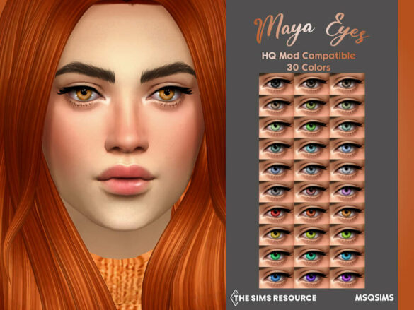 The Sims 4 Maya Eyes by MSQSIMS at TSR