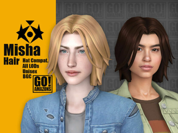 The Sims 4 Misha Hair by GoAmazons