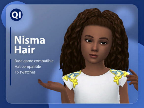 The Sims 4 Nisma Hair by qicc at TSR