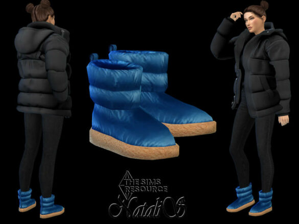 The Sims 4 Padded winter ankle boots by NataliS at TSR