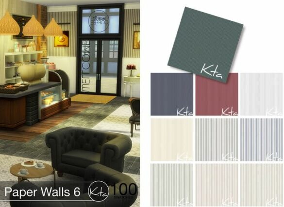 The Sims 4 Paper Walls 6 at Ktasims