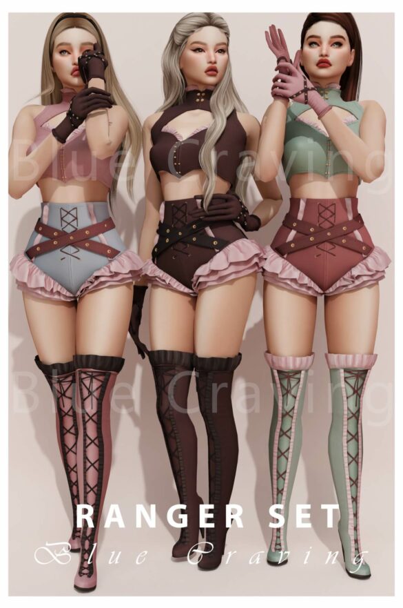 The Sims 4 RANGER SET at Blue Craving