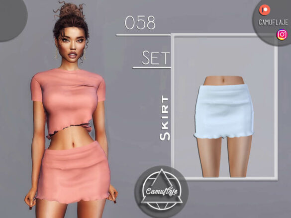 The Sims 4 SET 058 – Skirt by Camuflaje