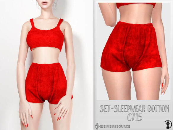 The Sims 4 Set-Sleepwear Bottom C715 by turksimmer
