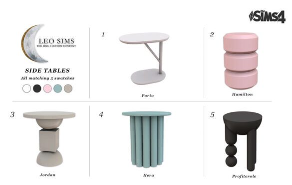 The Sims 4 Side Tables at Leo Sims