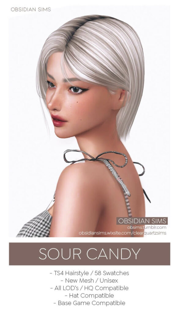 The Sims 4 SOUR CANDY HAIRSTYLE at Obsidian Sims