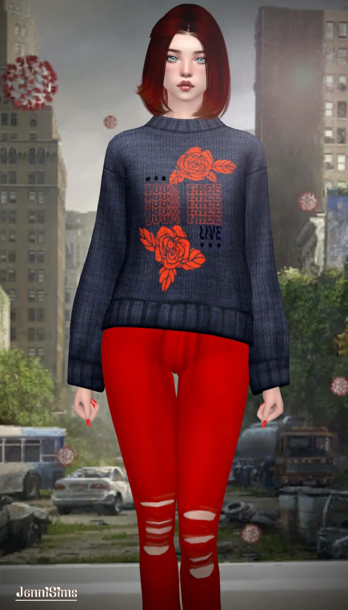 The Sims 4 sweater BASE GAME COMPATIBLE at Jenni Sims