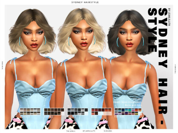 The Sims 4 Sydney Hairstyle by Leah Lillith