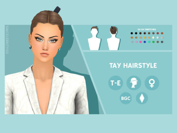 The Sims 4 Tay Hairstyle by simcelebrity00 from TSR