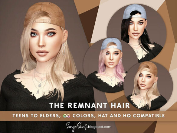 The Sims 4 The Remnant Hair by SonyaSimsCC