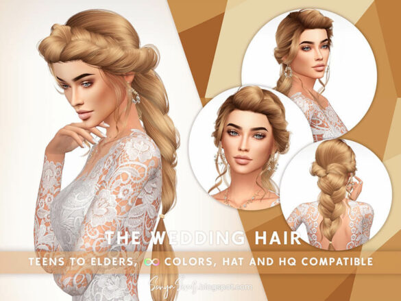 The Sims 4 The Wedding Hair by SonyaSimsCC