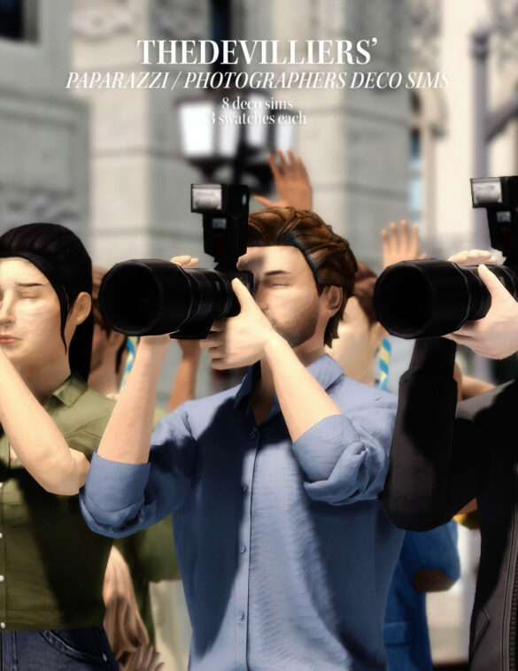 The Sims 4 thedevilliers paparazzi photographers deco