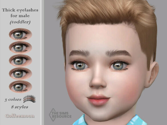 Thick 3D eyelashes for male by coffeemoon from