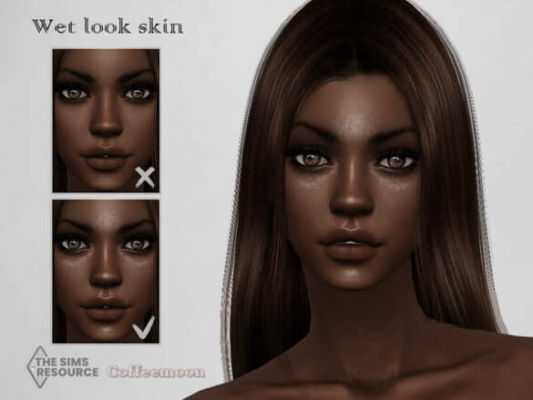 The Sims 4 Wet look skin (Blush) by coffeemoon