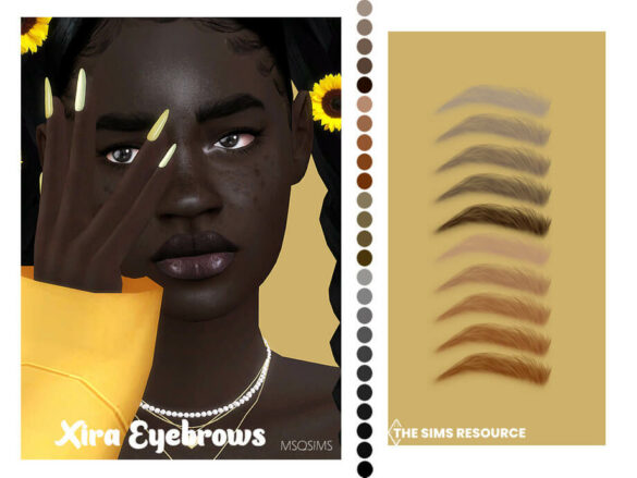 The Sims 4 Xira Eyebrows by MSQSIMS