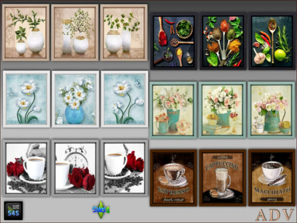 The Sims 4 3 Paintings at Arte Della Vita
