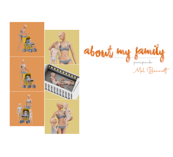 The Sims 4 about my family posepack
