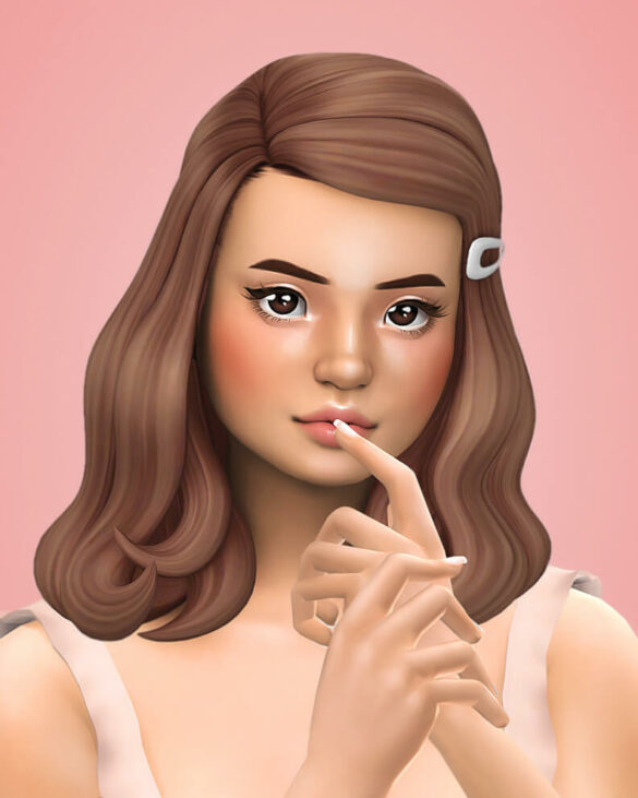 The Sims 4 aggy hair recolored