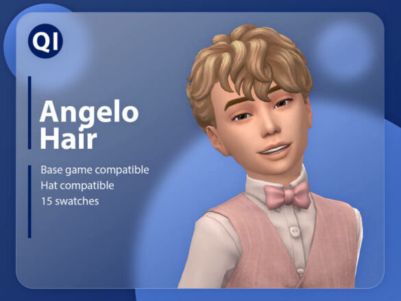 The Sims 4 Angelo Hair by qicc