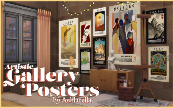 The Sims 4 artistic gallery posters some artsy posters