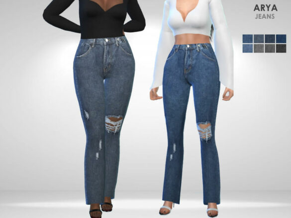 The Sims 4 Arya Jeans by Puresim at TSR
