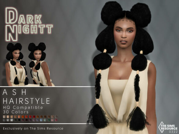 The Sims 4 Ash Hair by DarkNighTt