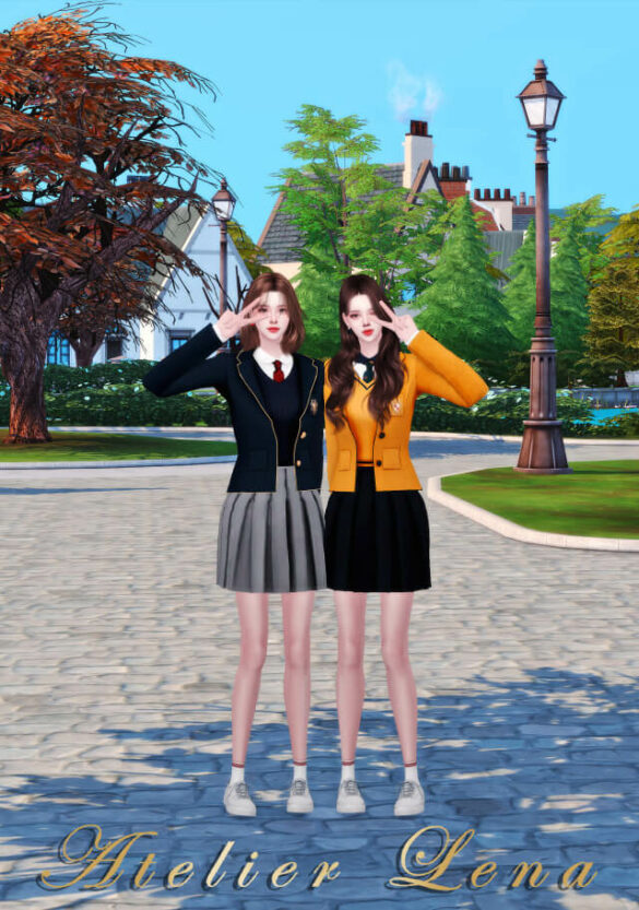 The Sims 4 atelier lena k school uniform for female