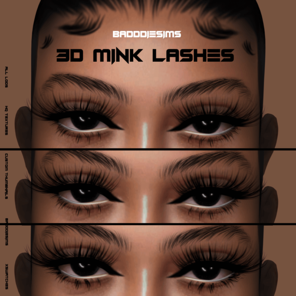The Sims 4 badddiesims 3d mink lashes l1