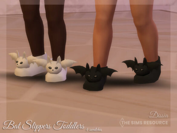 The Sims 4 Bat Slippers (Toddlers) by Dissia
