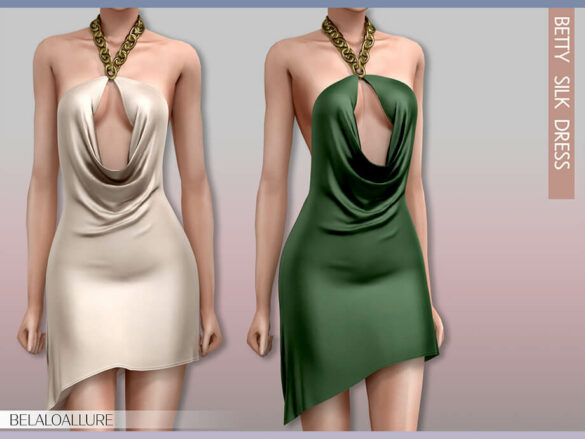 The Sims 4 Betty silk dress by belal1997