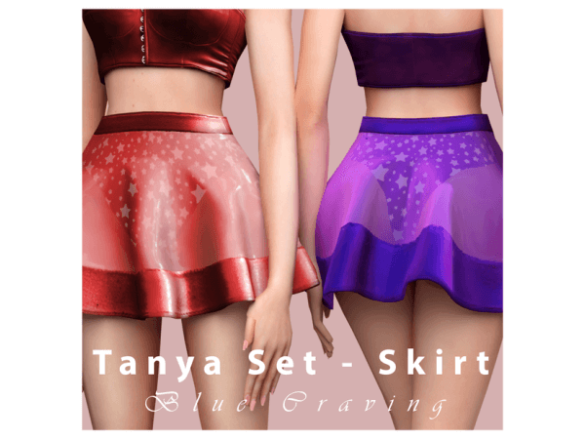 The Sims 4 Blue Craving – Tanya Skirt