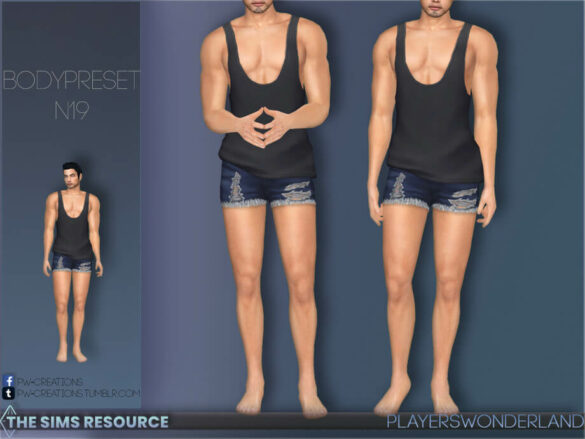 The Sims 4 BodyPreset N19 by PlayersWonderland