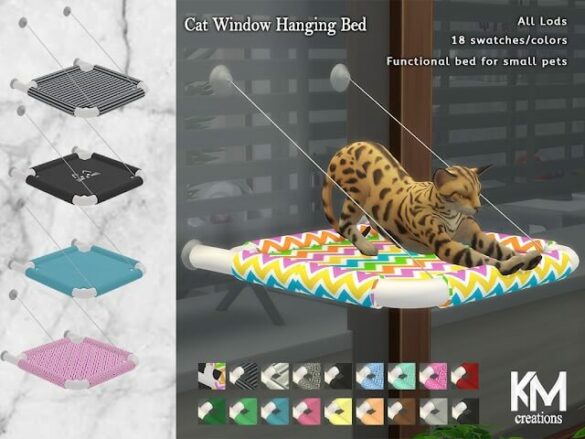 The Sims 4 Cat Window Hanging Bed at KM
