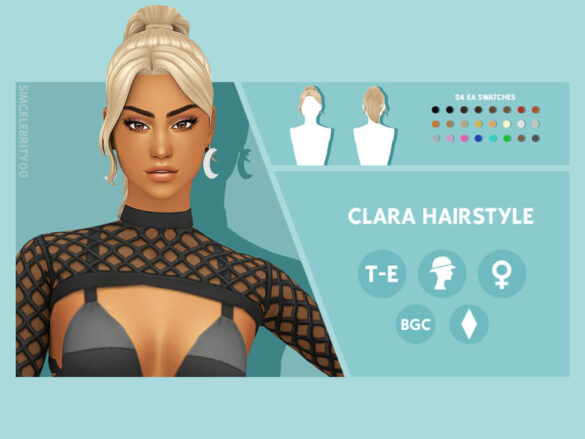 The Sims 4 Clara Hair by simcelebrity00