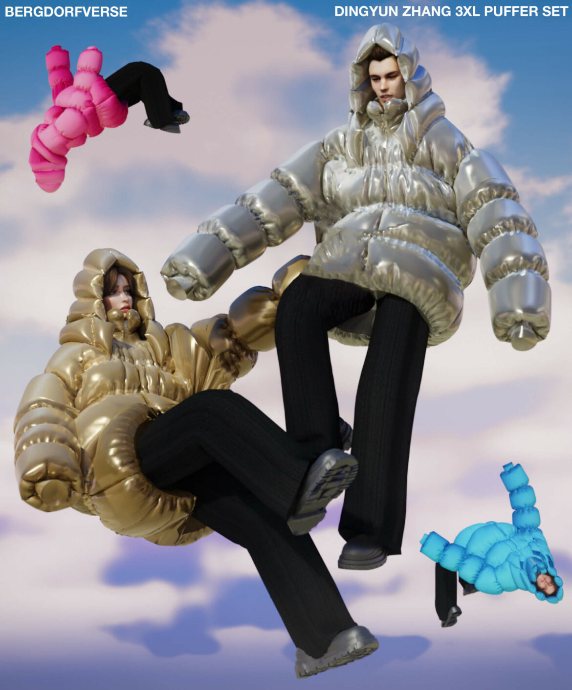 The Sims 4 dingyun zhang 3xl puffer set