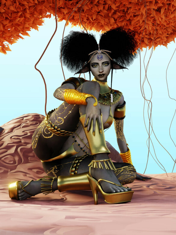 The Sims 4 doa gold outfit set includes outfit shoes