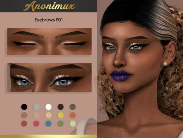 The Sims 4 Eyebrows F01 by Anonimux Simmer