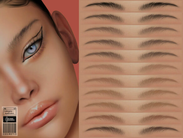 The Sims 4 Eyebrows N47 by cosimetic at TSR