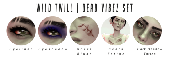 The Sims 4 eyeliner 2 versions 2 color options slider