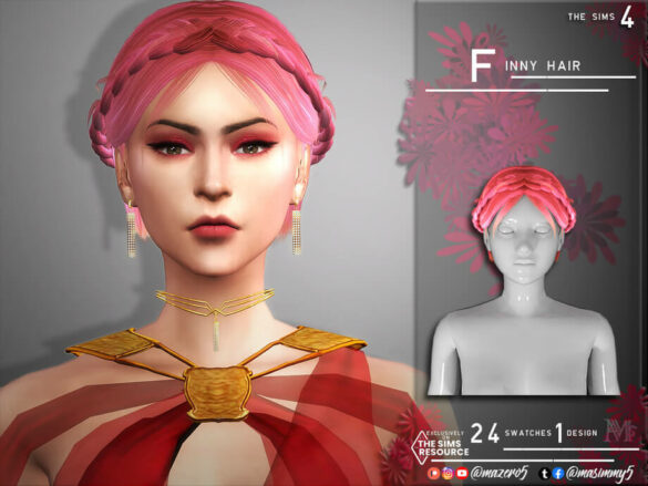 The Sims 4 Finny Hair by Mazero5 at TSR