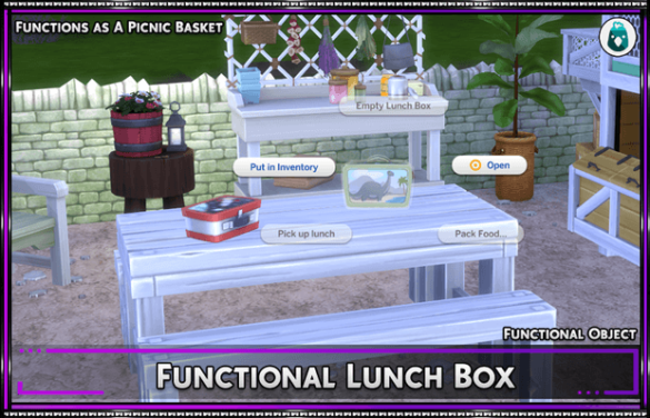 The Sims 4 Functional Lunch Box