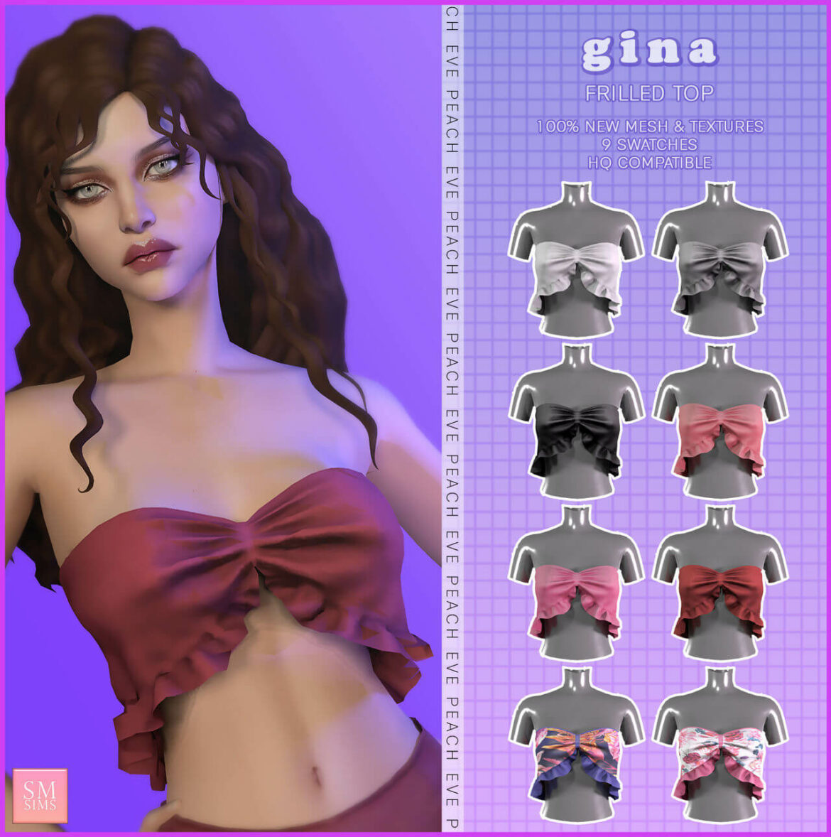 The Sims 4 gina frilled top