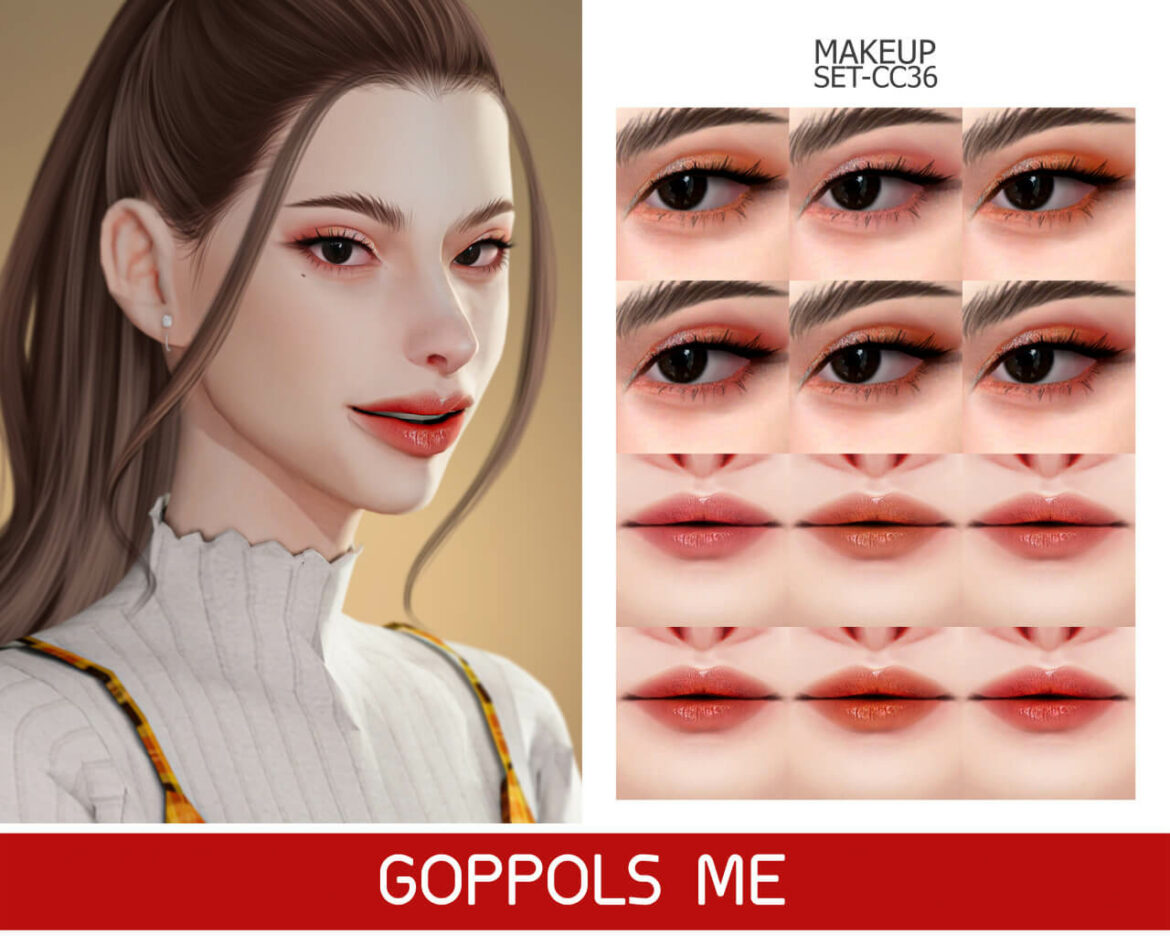 The Sims 4 GOLD MAKEUP SET CC36 at GOPPOLS Me