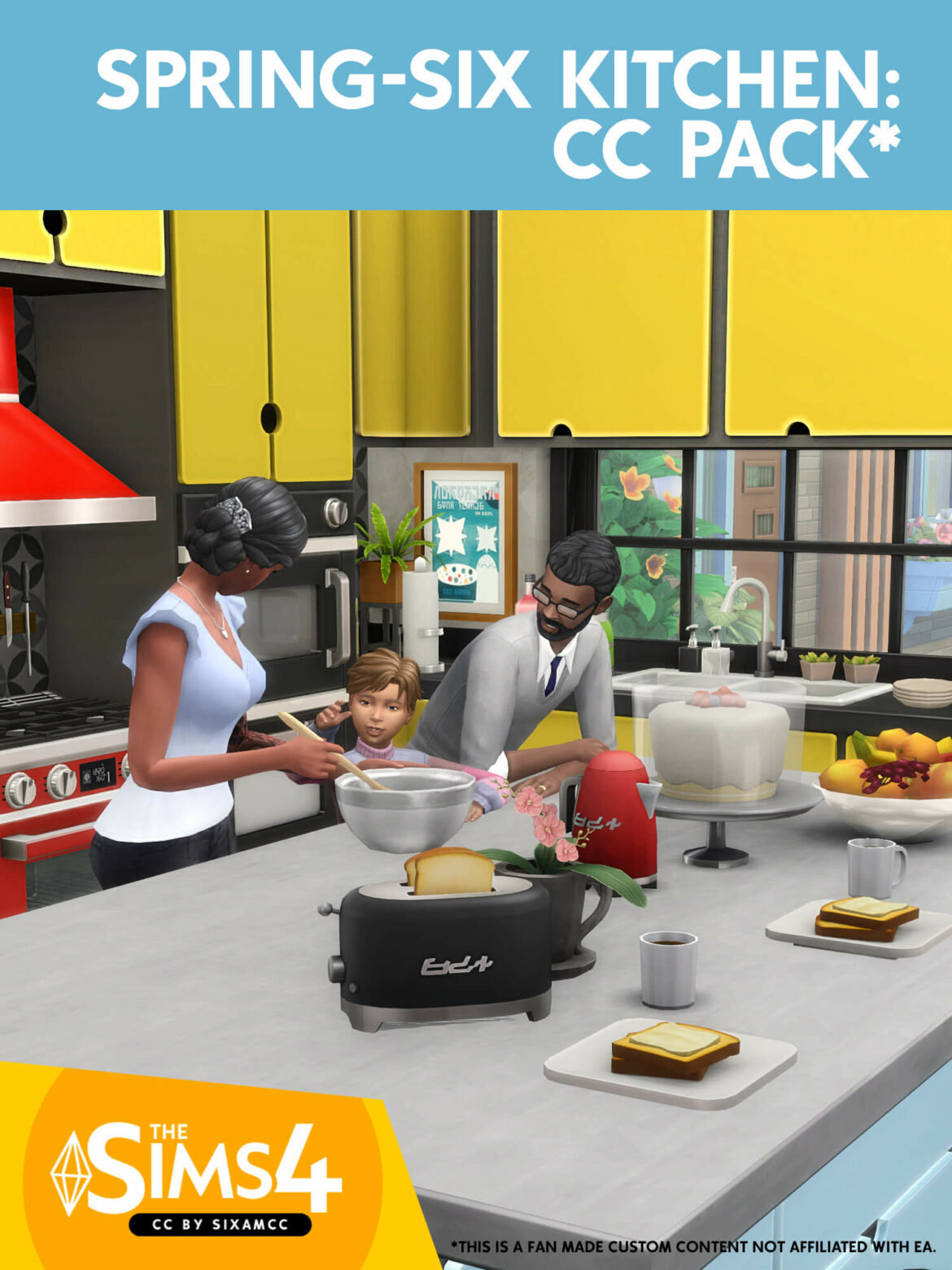The Sims 4 imfromsixam spring six kitchen cc pack