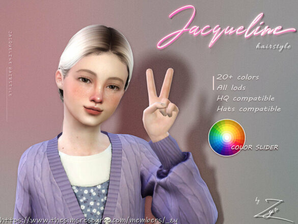 Jacqueline Hair for kids Tight low ponytail by _zy