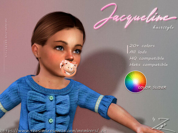 Jacqueline Hair for ToddlersTight low ponytail by zy