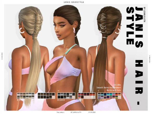 The Sims 4 Janis Hair by Leah Lillith