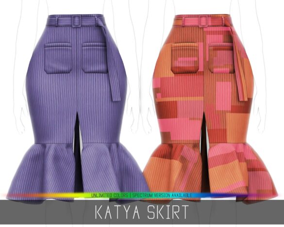 The Sims 4 KATYA SKIRT at Simpliciaty