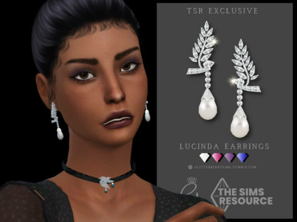 The Sims 4 Lucinda Earrings by Glitterberryfly